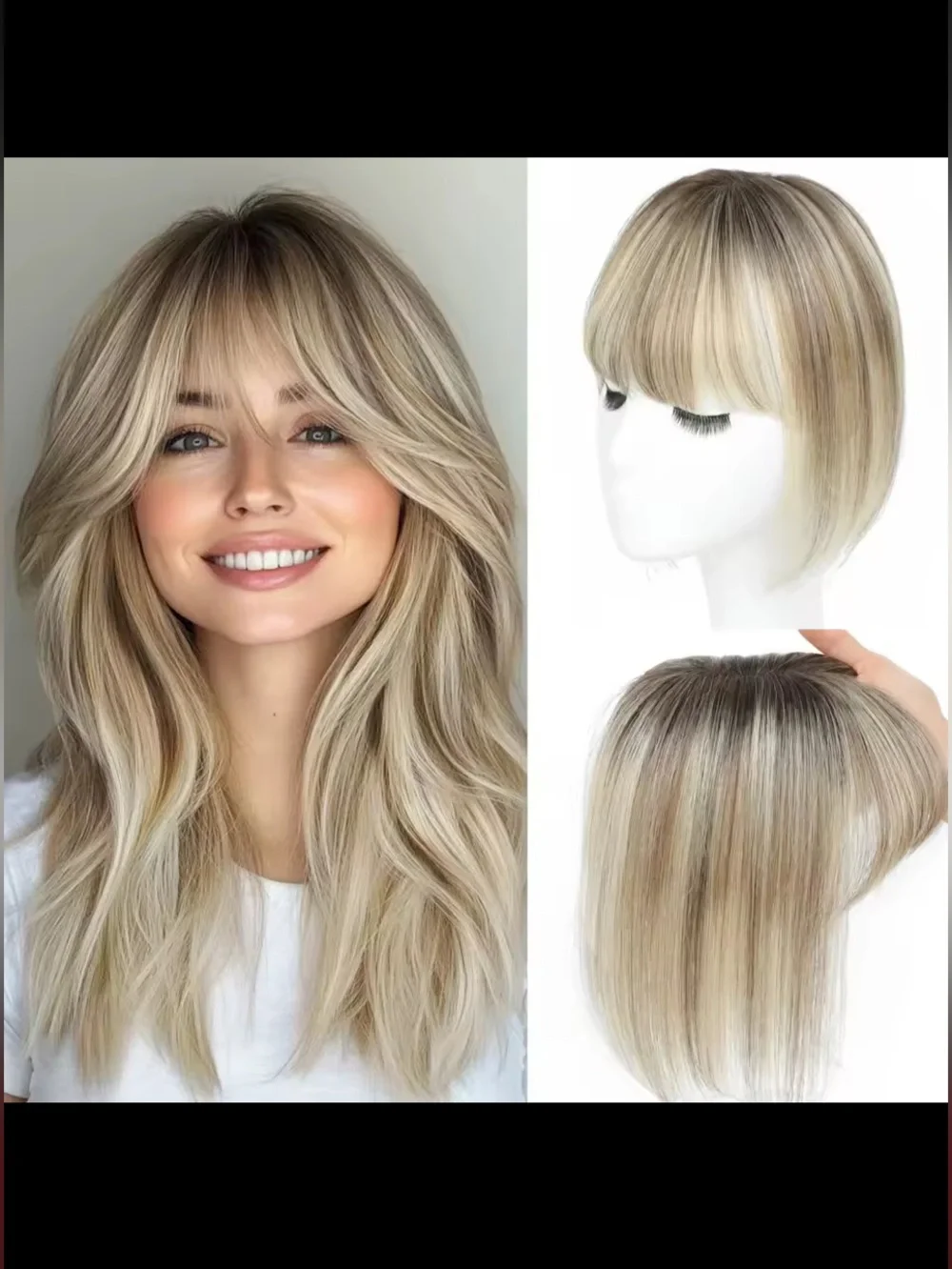 NWT ash blending dirty blonde topper highlights ombré topper